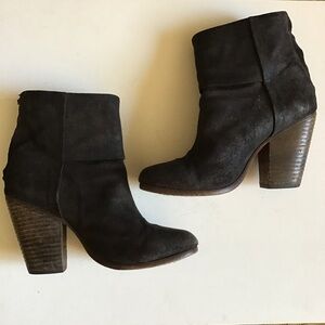 Rag & Bone Black High Heeled Ankle Boots (Size 5)